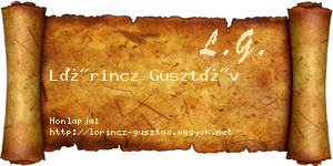 Lőrincz Gusztáv névjegykártya