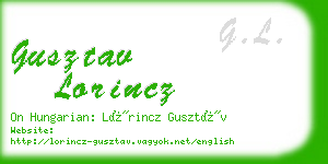 gusztav lorincz business card